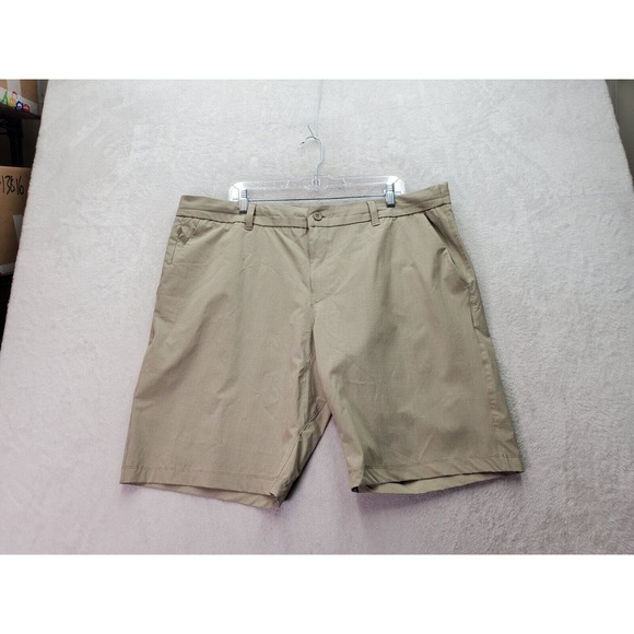 Lot Of 2 Hang Ten Board Shorts Men 40 Tan Dark Gray Polyester Pockets Drawstring - Picture 3 of 16